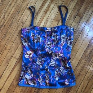 D&G Dolce & Gabbana blue silk top